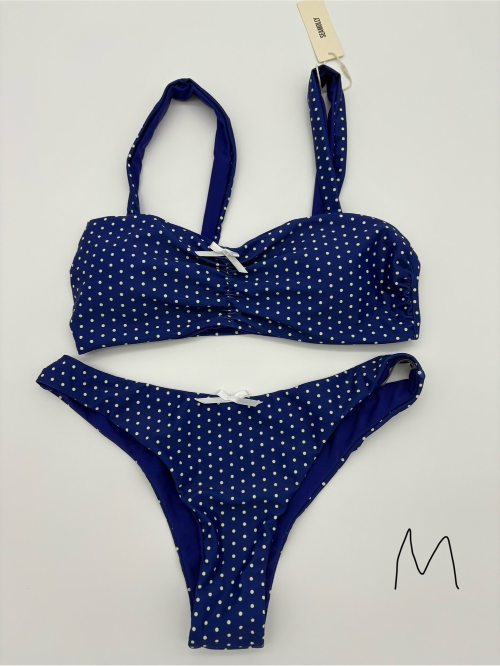 Navy Polka Dot Bikini Set NWT